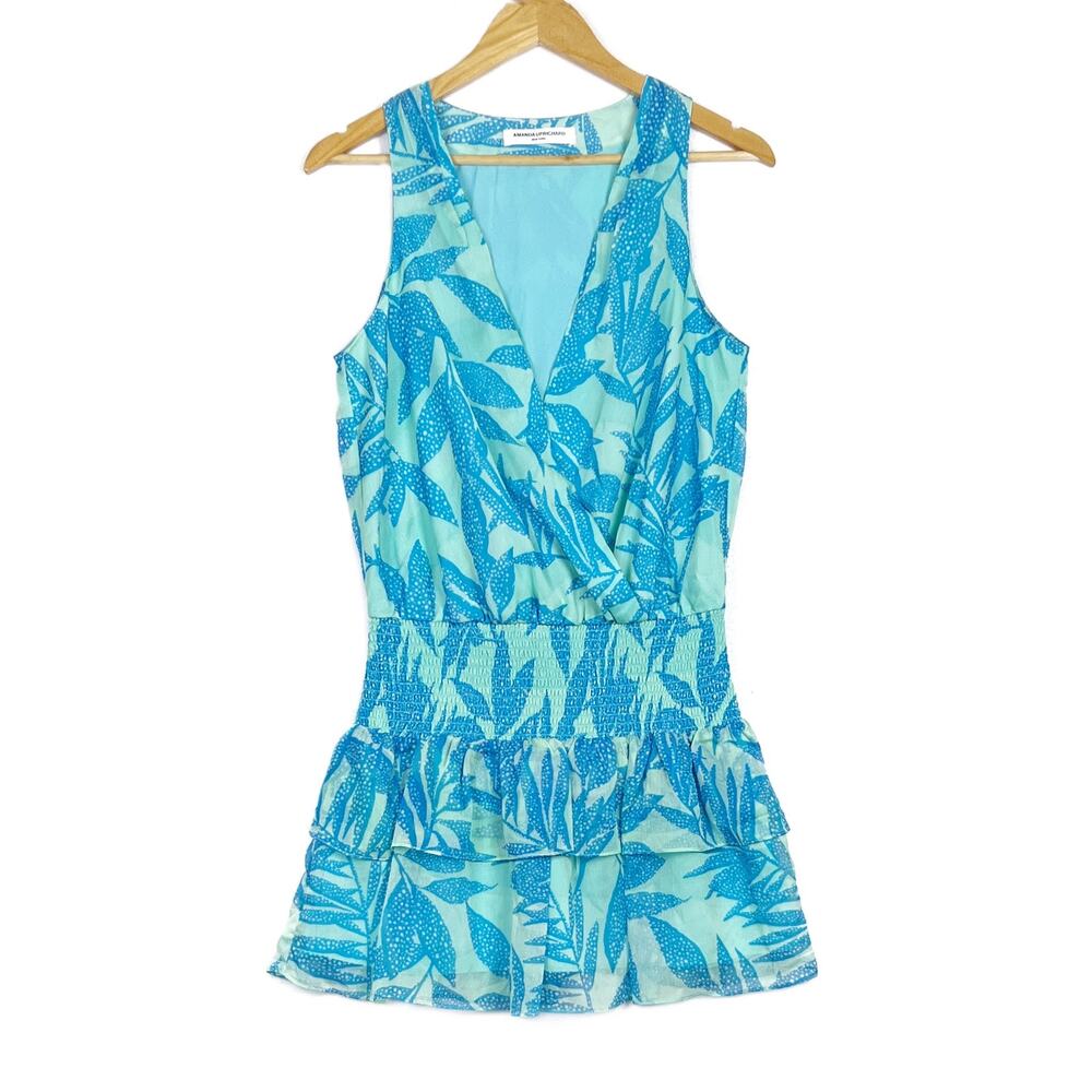 Amanda Uprichard Scottie Dress in Breeze Blue/Green Size S